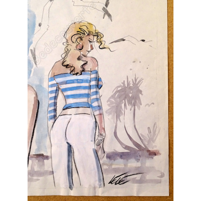 Lele Vianello - Dessin Original La plage