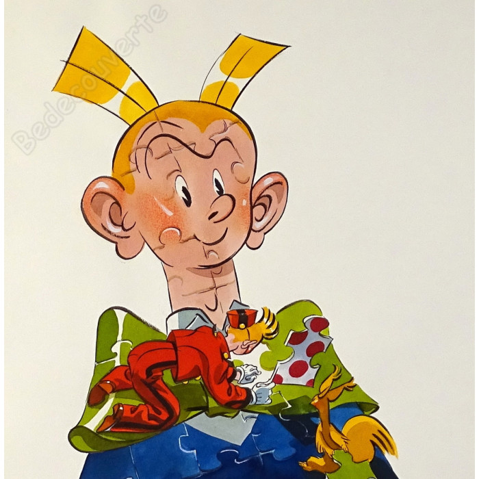 Al Severin - Dessin Original Spirou Super Puzzle