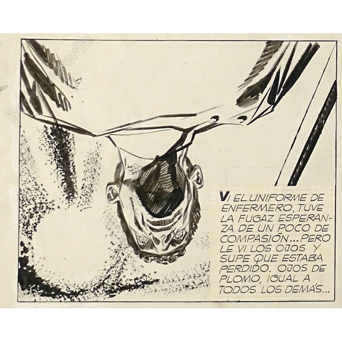 Alberto Breccia - Dessin Original Mort Cinder Gli occhi di Pombo