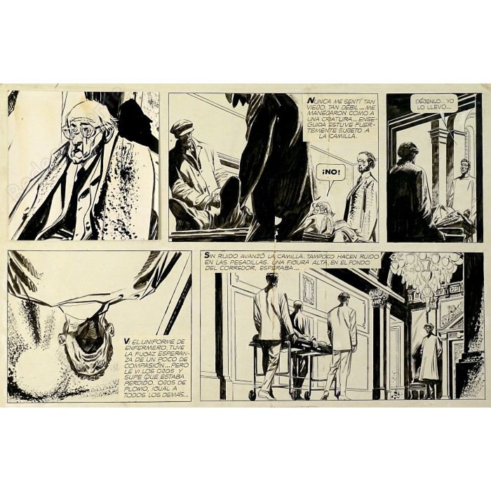 Alberto Breccia - Dessin Original Mort Cinder Gli occhi di Pombo