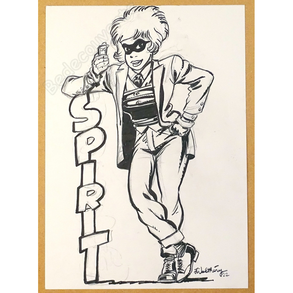 François Walthéry - Dessin Original Natacha Hommage à Will Eisner François Walthéry - Dessin Original Natacha Hommage à Will Eisner