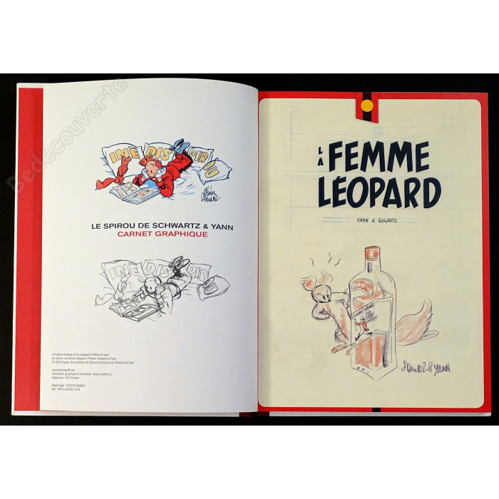 Schwartz - Spirou La Femme Léopard Coffret de deux albums de luxe + Dédicace n°84