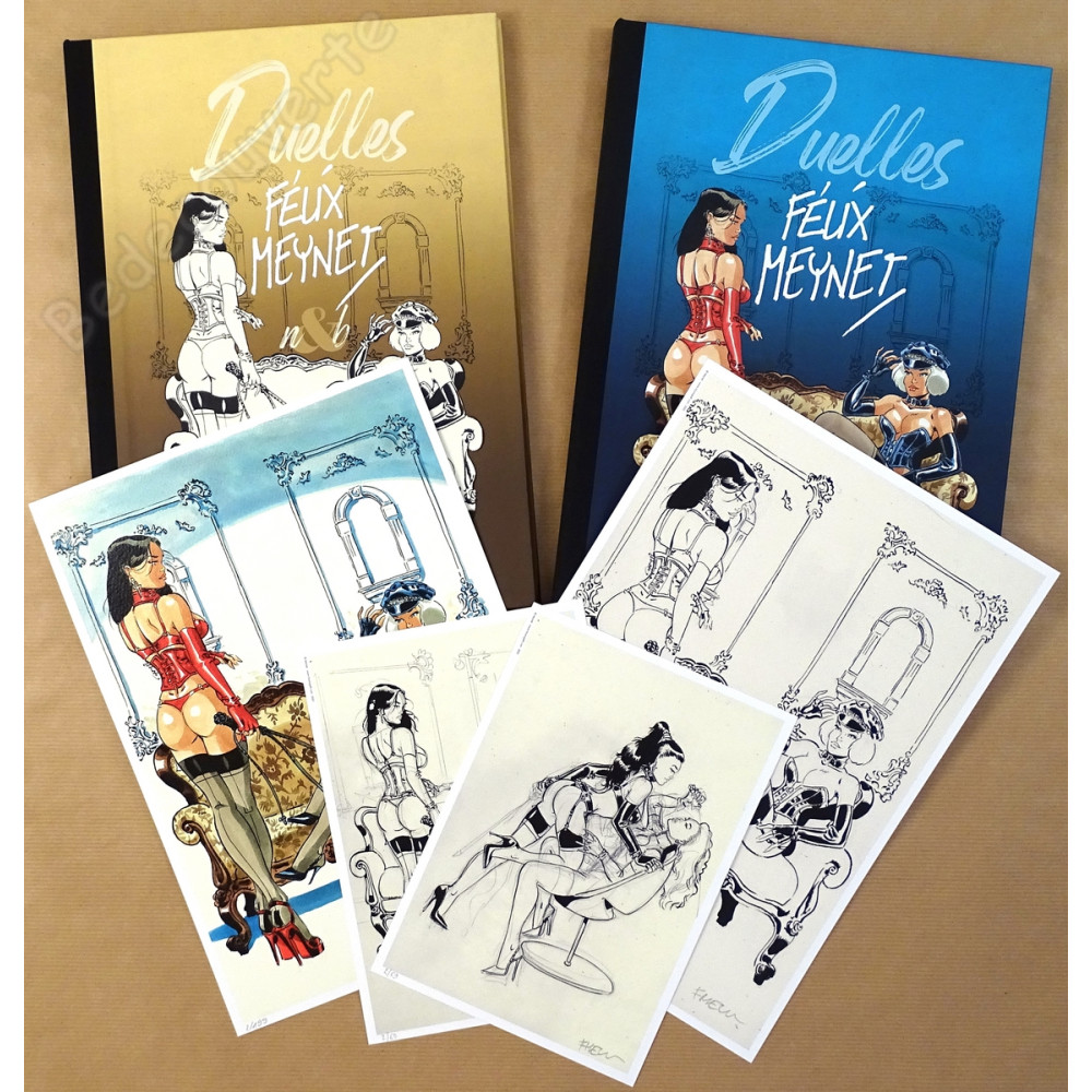 Meynet - Duelles Pack de 2 Portfolios + 4 ex-libris + 1 Dédicace Personnage A