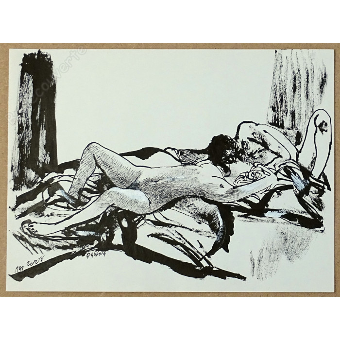 Edmond Baudoin - Dessin Original Le couple 05