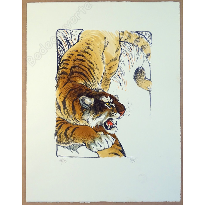 Frank Pé - Le tigre Lithographie