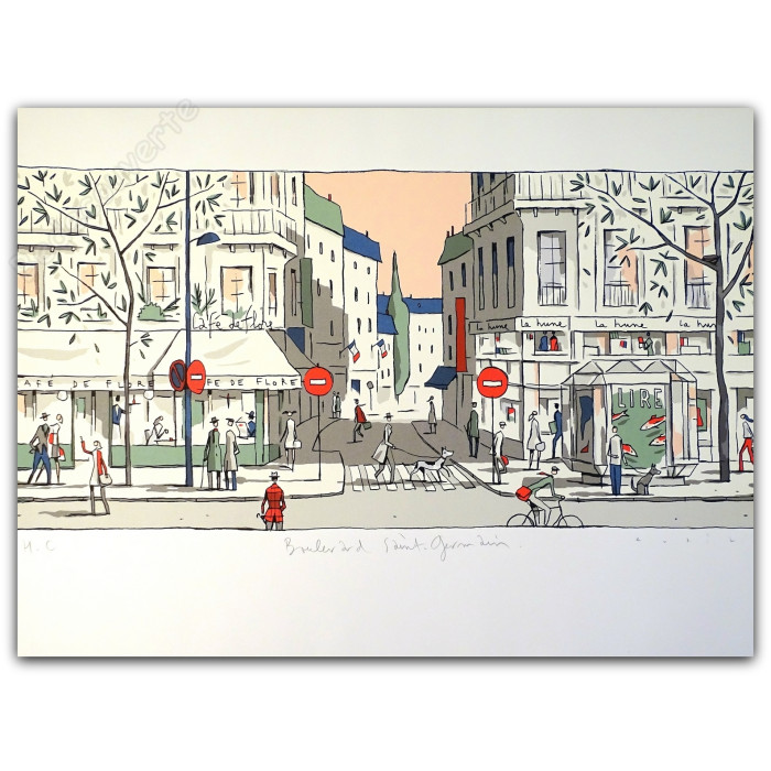 Avril Boulevard SaintGermain Paris Sérigraphies Bédécouverte