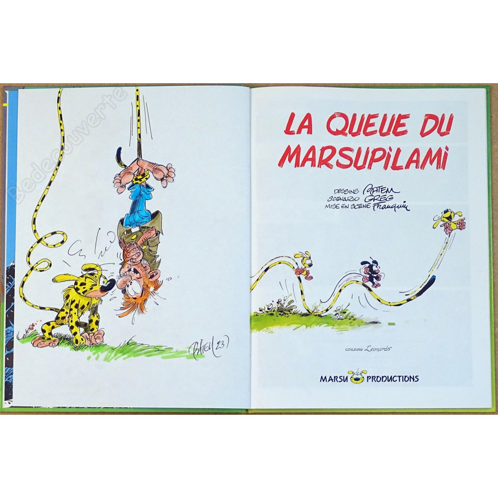 Batem - Marsupilami 1 Réédition Avec dessin couleur