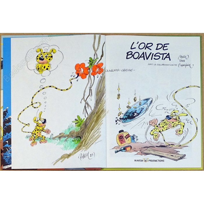 Batem - Marsupilami 7 Edition Originale Avec dessin couleur