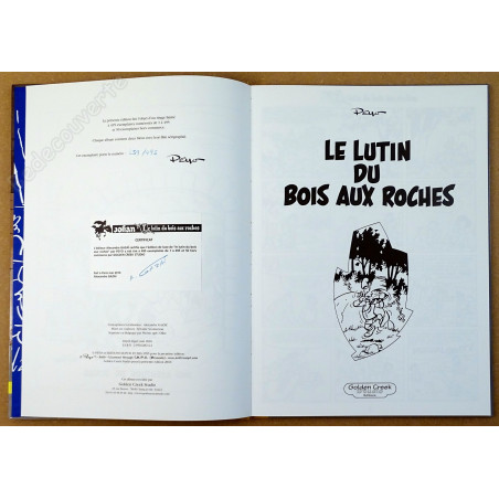 Peyo - Johan Le Lutin du Bois aux Roches Tirage de Luxe