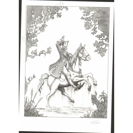 Masbou - Le Baron Tirage de luxe + Dessin orginal n°263/300