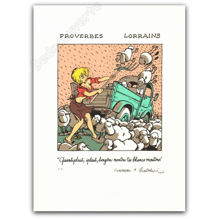 Walthéry - F'muur Natacha et les blancs moutons Proverbe Lorrain