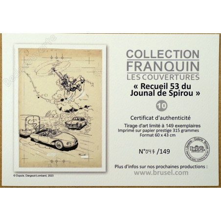 Franquin - Recueil 53 du Journal de Spirou Estampe pigmentaire