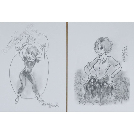 Walthéry - Portfolio Il était 7 fois n°23 + Dédicace n°74/77