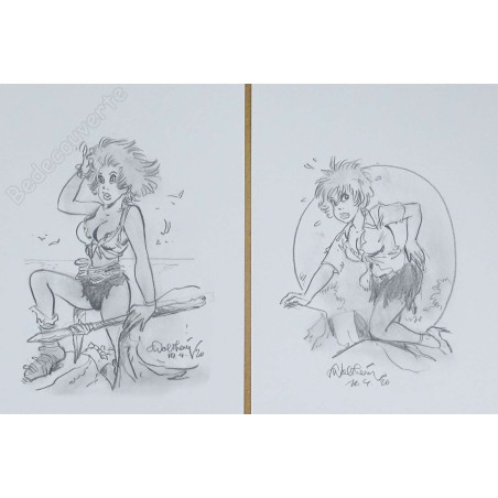 Walthéry - Portfolio Il était 7 fois n°23 + Dédicace n°74/77
