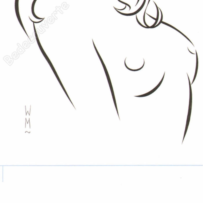 Walter Minus - Dessin Original Pin-up du 23 juillet 2023