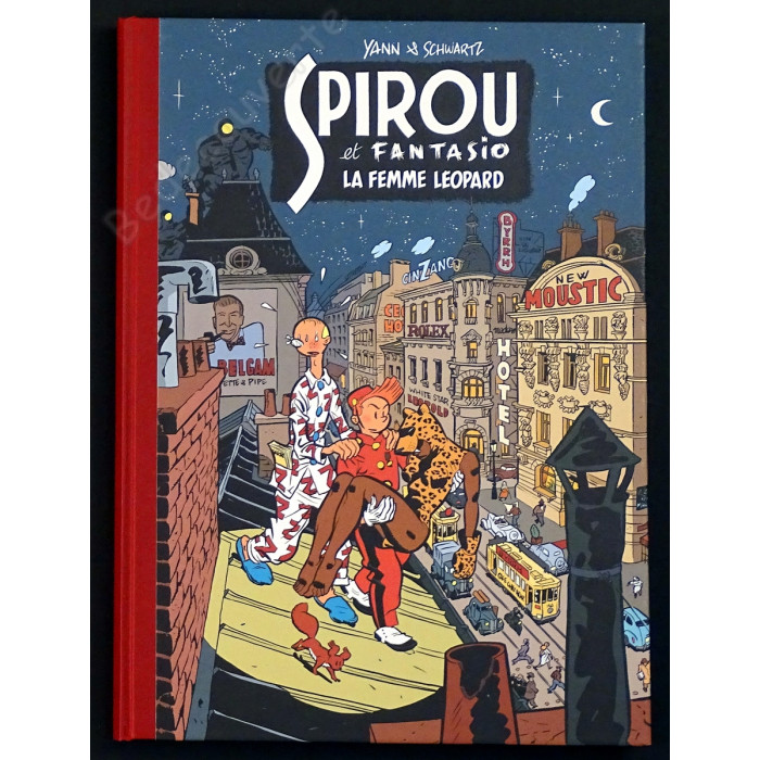 Schwartz - Spirou La Femme Léopard Coffret de deux albums de luxe + Dédicace n°82