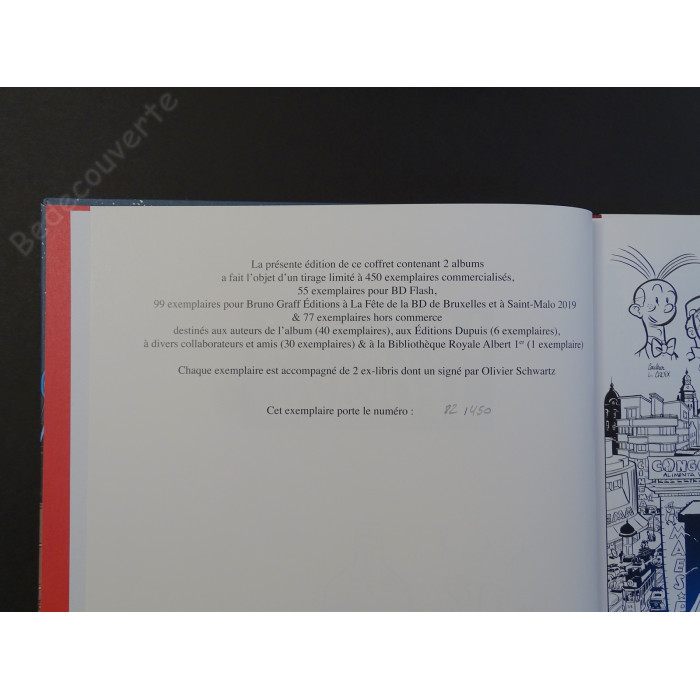 Schwartz - Spirou La Femme Léopard Coffret de deux albums de luxe + Dédicace n°82