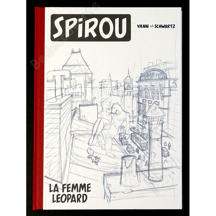 Schwartz - Spirou La Femme Léopard Coffret de deux albums de luxe + Dédicace n°82