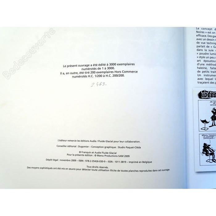 Franquin - Idées noires L'intégrale 2009 Tirage de luxe