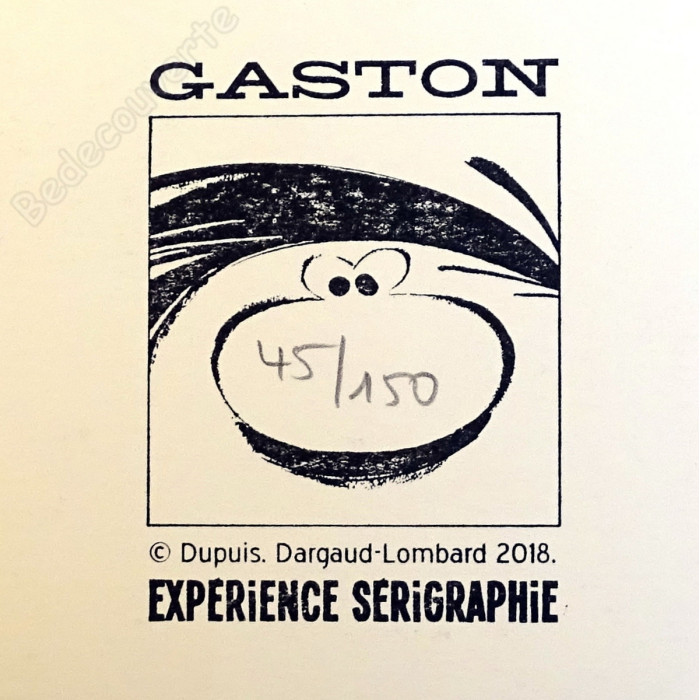 Franquin - Gaston Sérigraphie 2018