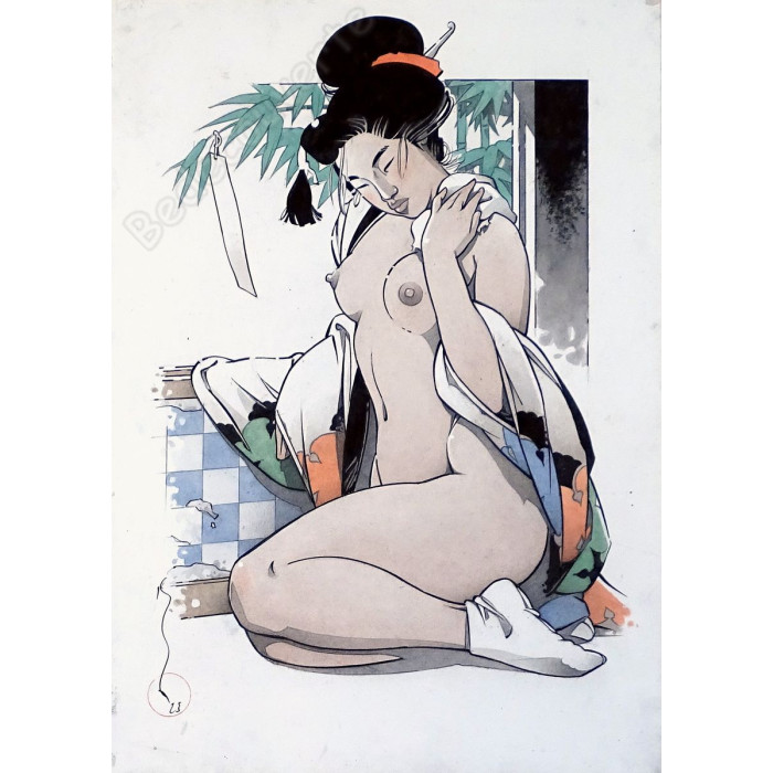 Michetz - Dessin Original Geisha Nue