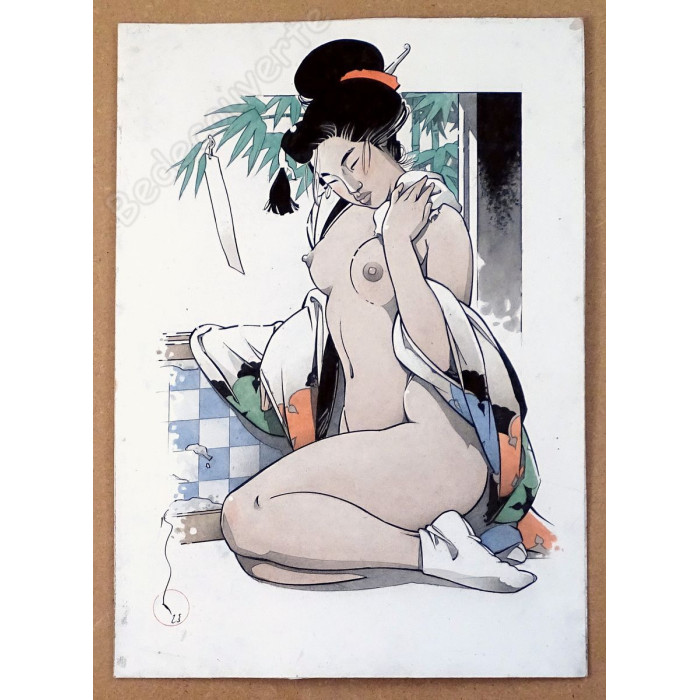 Michetz - Dessin Original Geisha Nue