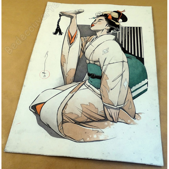 Michetz - Dessin Original Geisha au Godemiché