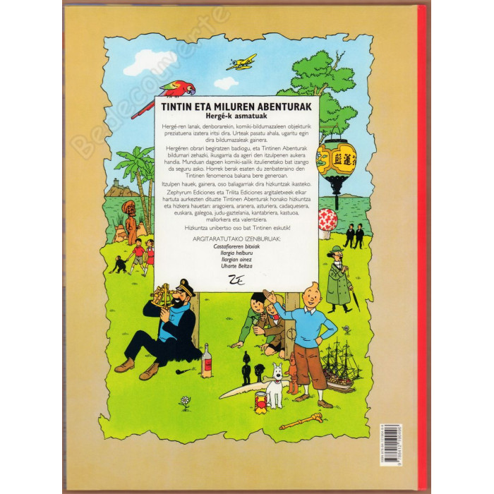 Hergé - Tintín Uharte Beltza - Euskaraz