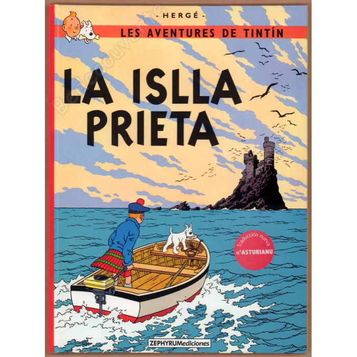 Hergé - Tintín La Islla Prieta - n'Asturianu