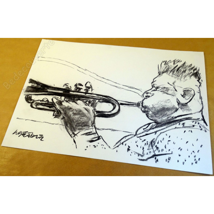 Tanino Liberatore - Dessin Original Le Trompettiste