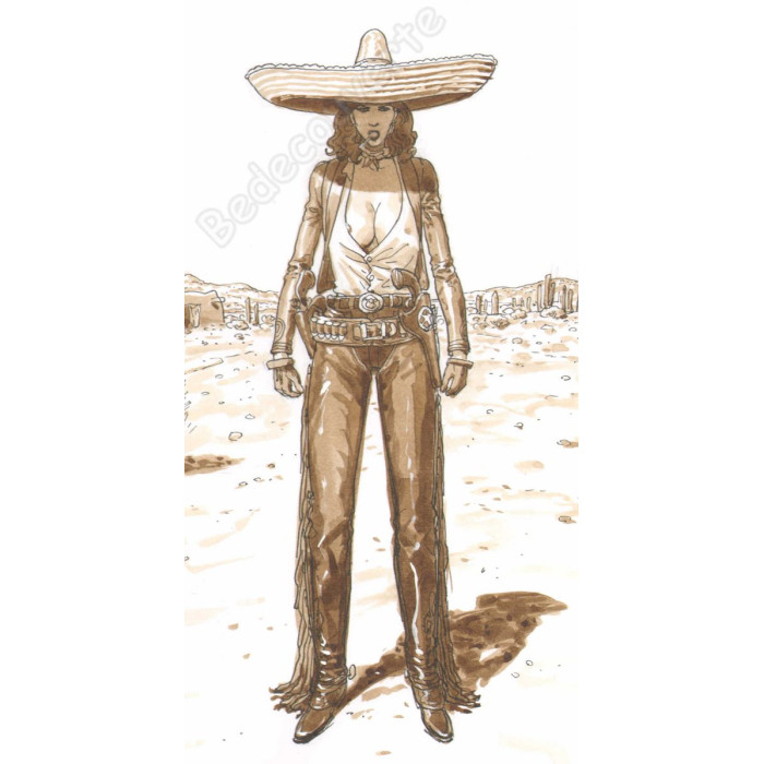 Bertail - Dessin Original Cowgirl