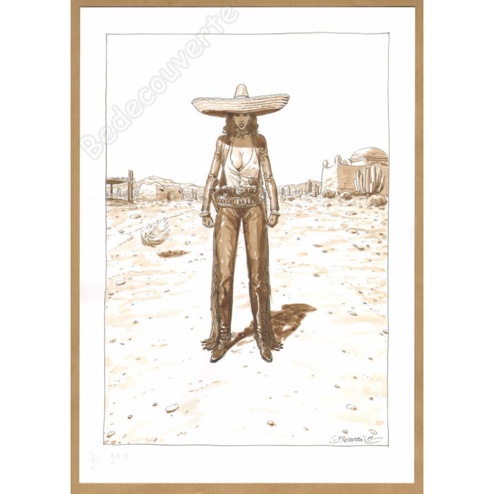 Bertail - Dessin Original Cowgirl