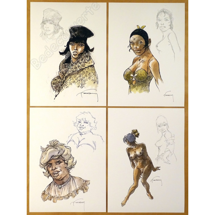 Hermann - Portfolio Il était 7 fois n°33 + Dédicace n°14/77