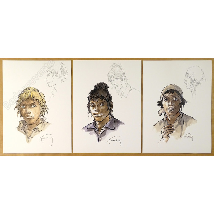 Hermann - Portfolio Il était 7 fois n°33 + Dédicace n°14/77