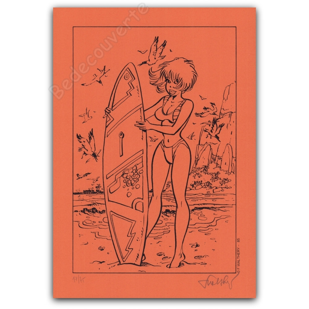 Walthéry - Natacha surf orange