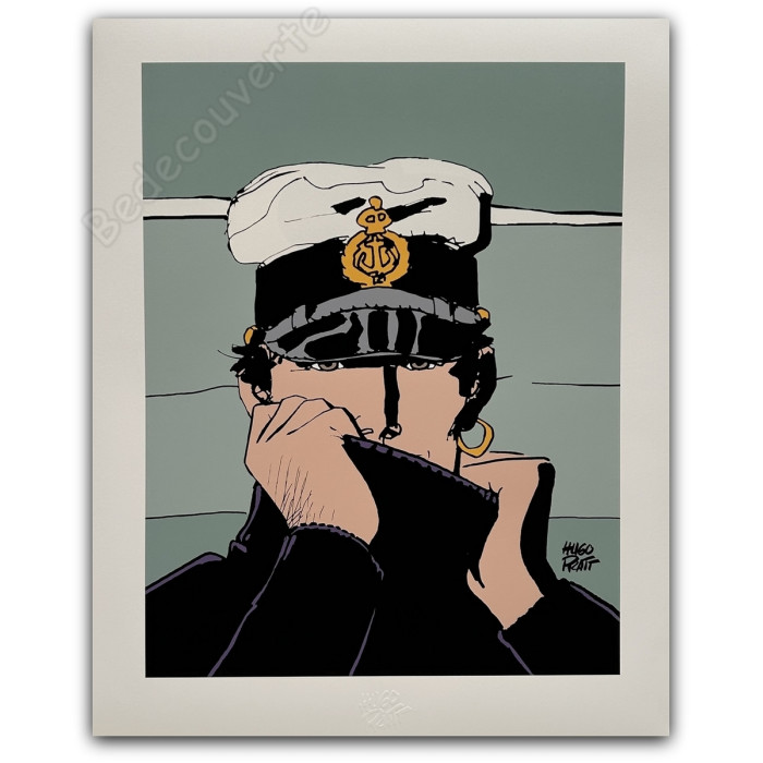 Hugo Pratt - Estampe pigmentaire Corto Maltese Dior
