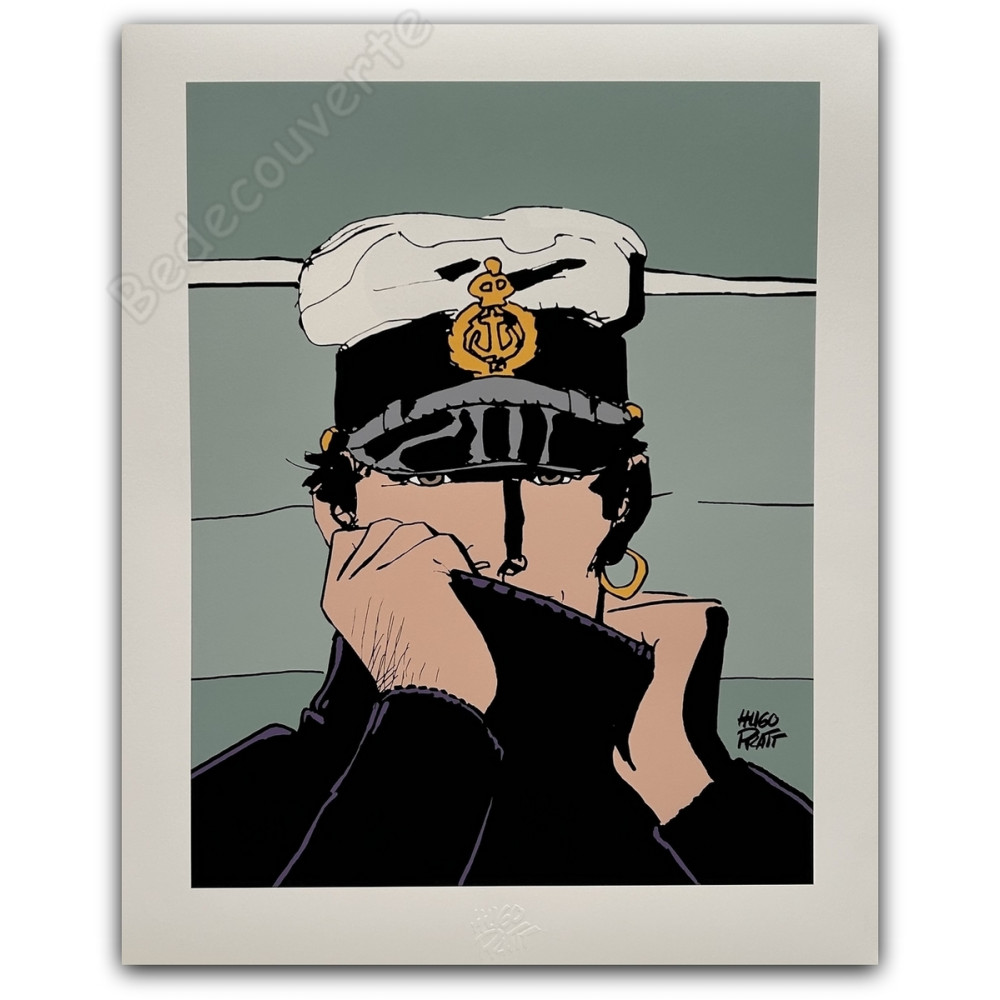 Hugo Pratt - Estampe pigmentaire Corto Maltese Dior Hugo Pratt - Estampe pigmentaire Corto Maltese Dior