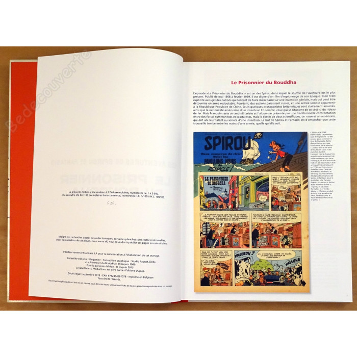 Franquin - Spirou et Fantasio Le Prisonnier du Bouddha L'intégrale Tirage de luxe