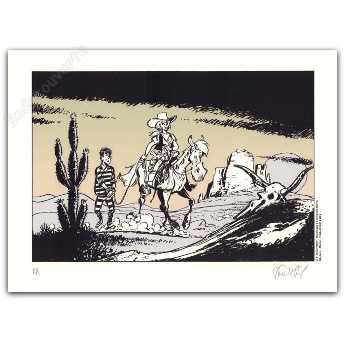 Walthéry - Natacha Hommage à Morris et Lucky Luke Variante