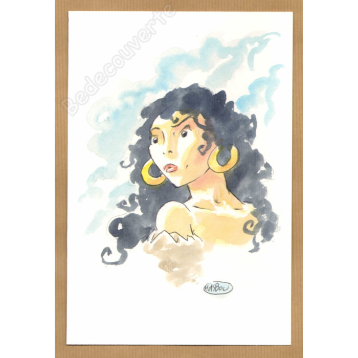 Masbou - Dessin original De Cape et de Crocs Hermine
