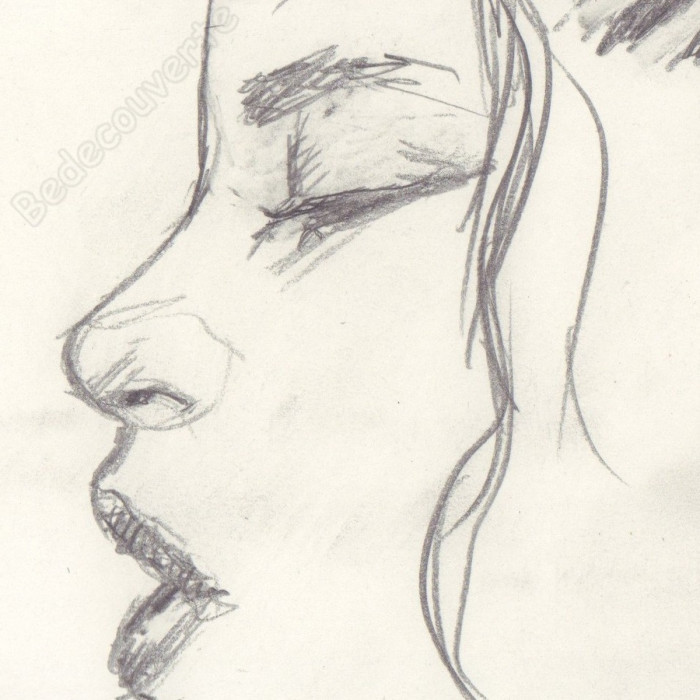Liberatore Tanino - Dessin Original Portrait de femme 01