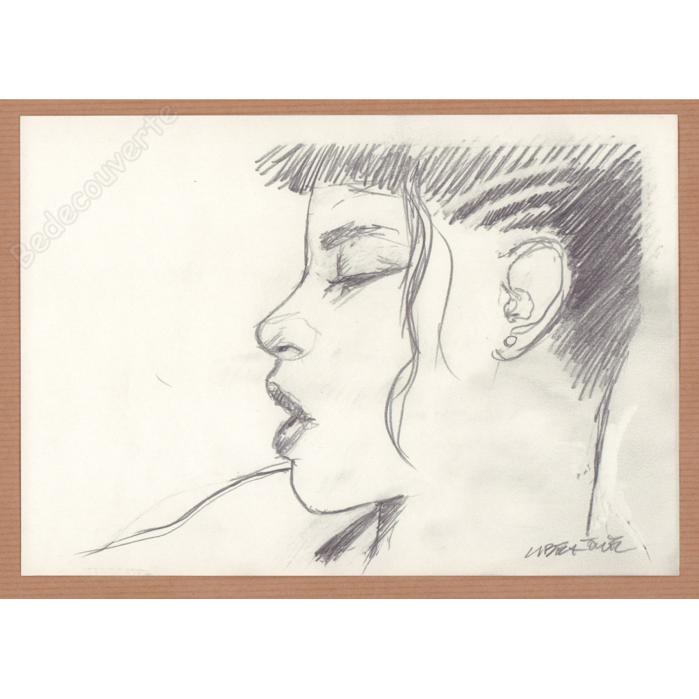 Liberatore Tanino - Dessin Original Portrait de femme 01 Liberatore Tanino - Dessin Original Portrait de femme 01