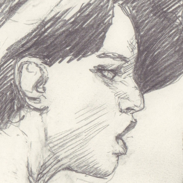 Liberatore Tanino - Dessin Original Portrait de femme 02