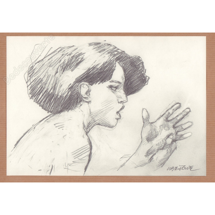 Liberatore Tanino - Dessin Original Portrait de femme 02