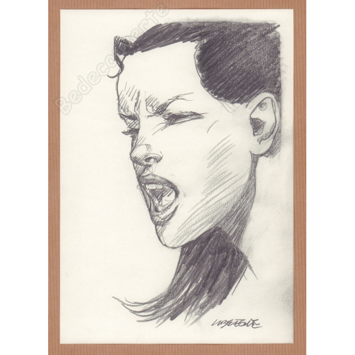 Liberatore Tanino - Dessin Original Portrait de femme 03