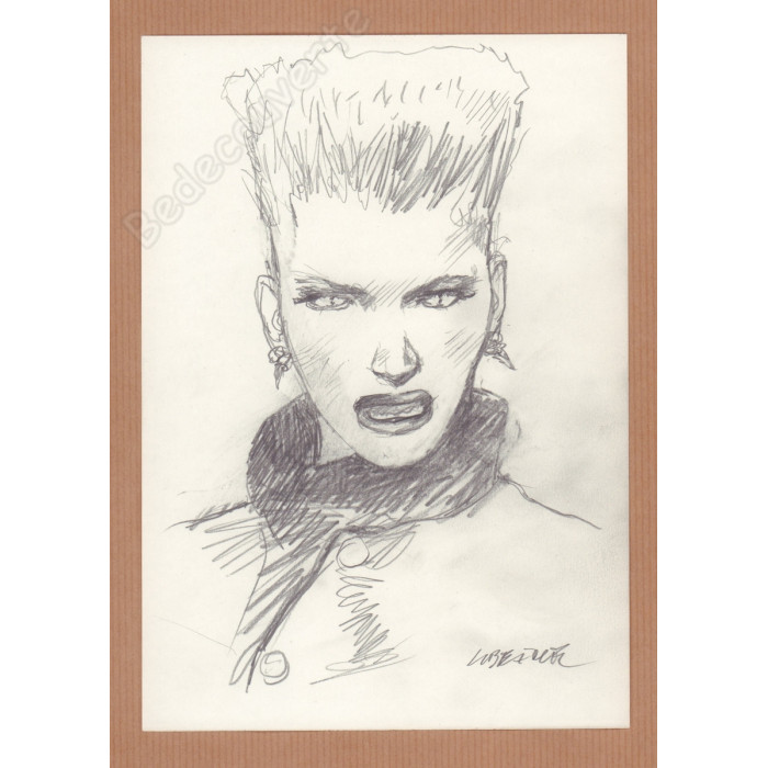 Liberatore Tanino - Dessin Original Portrait de femme 04