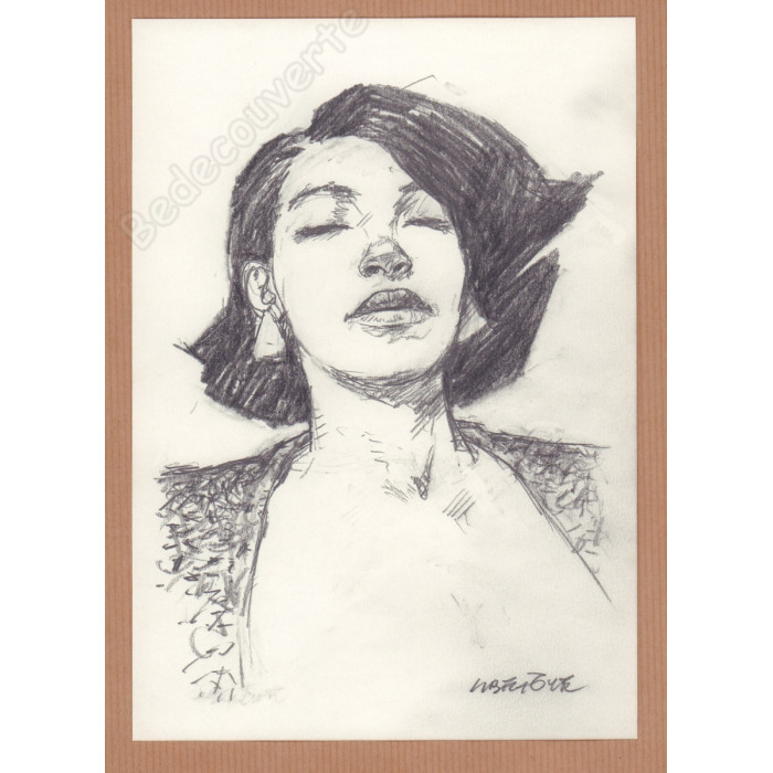 Liberatore Tanino - Dessin Original Portrait de femme 05