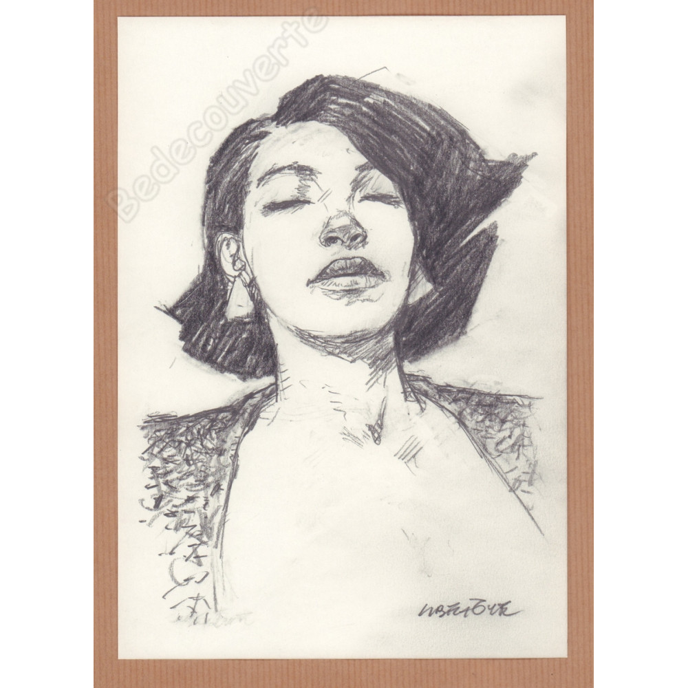 Liberatore Tanino - Dessin Original Portrait de femme 05 Liberatore Tanino - Dessin Original Portrait de femme 05
