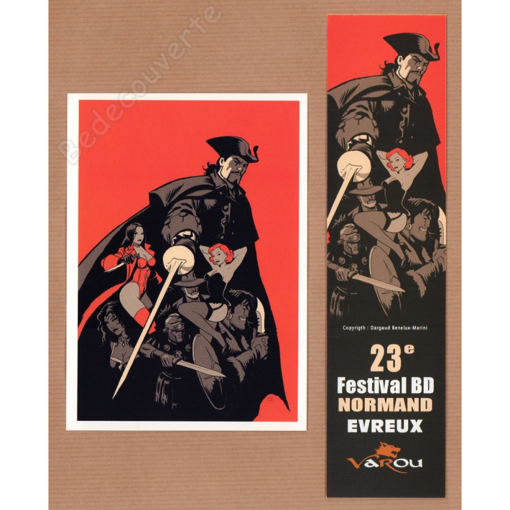 Marini - Carte postale + Marque-page Festival BD