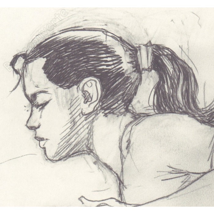Liberatore Tanino - Dessin Original Portrait de femme 06